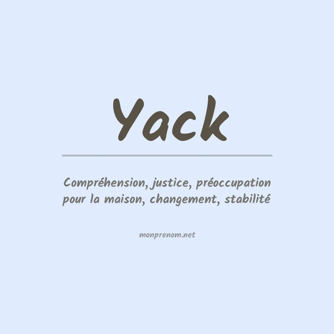 Prénom Yack