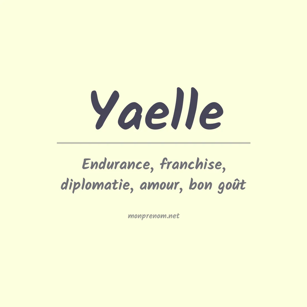Signification du prénom Yaelle