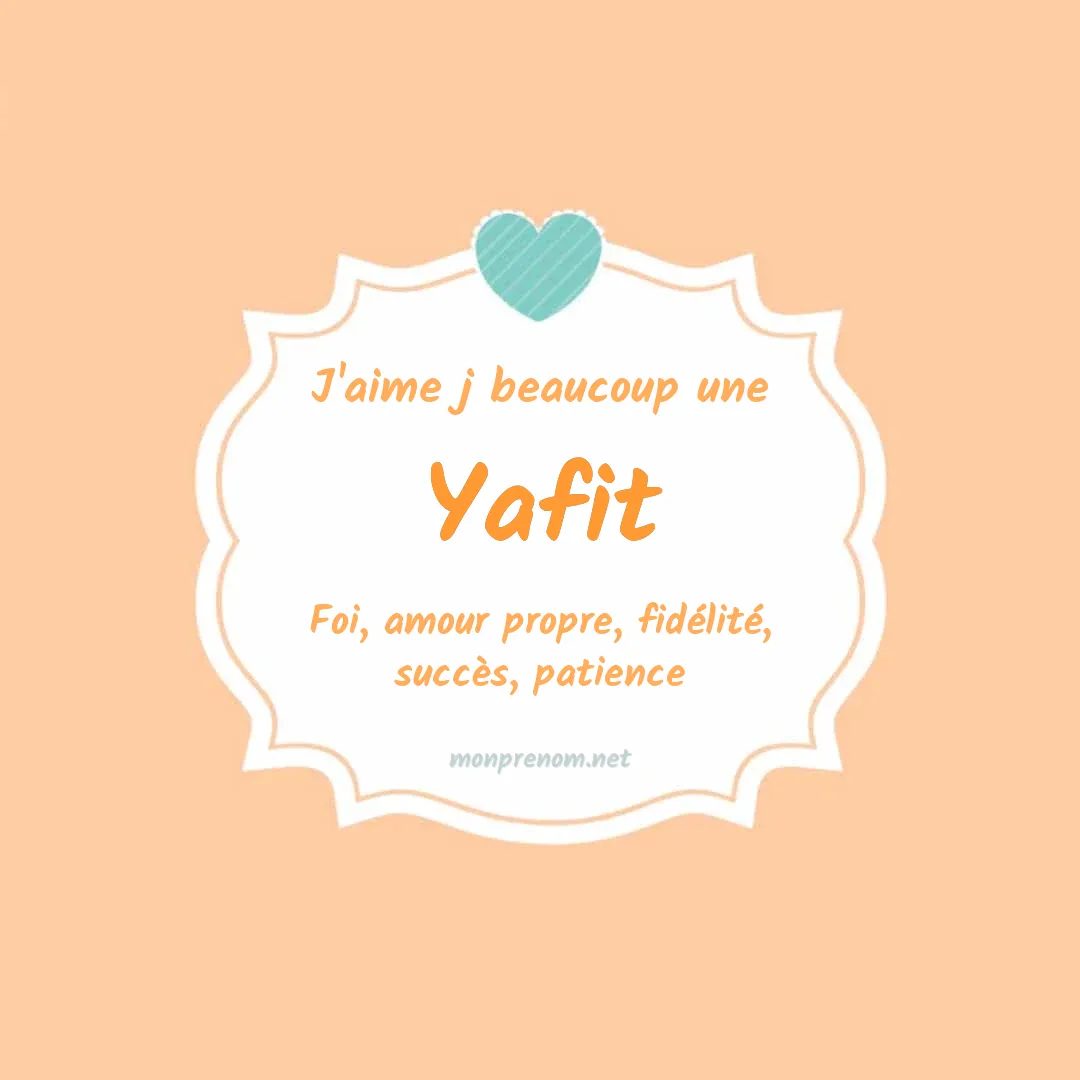 J'aime beaucoup Yafit