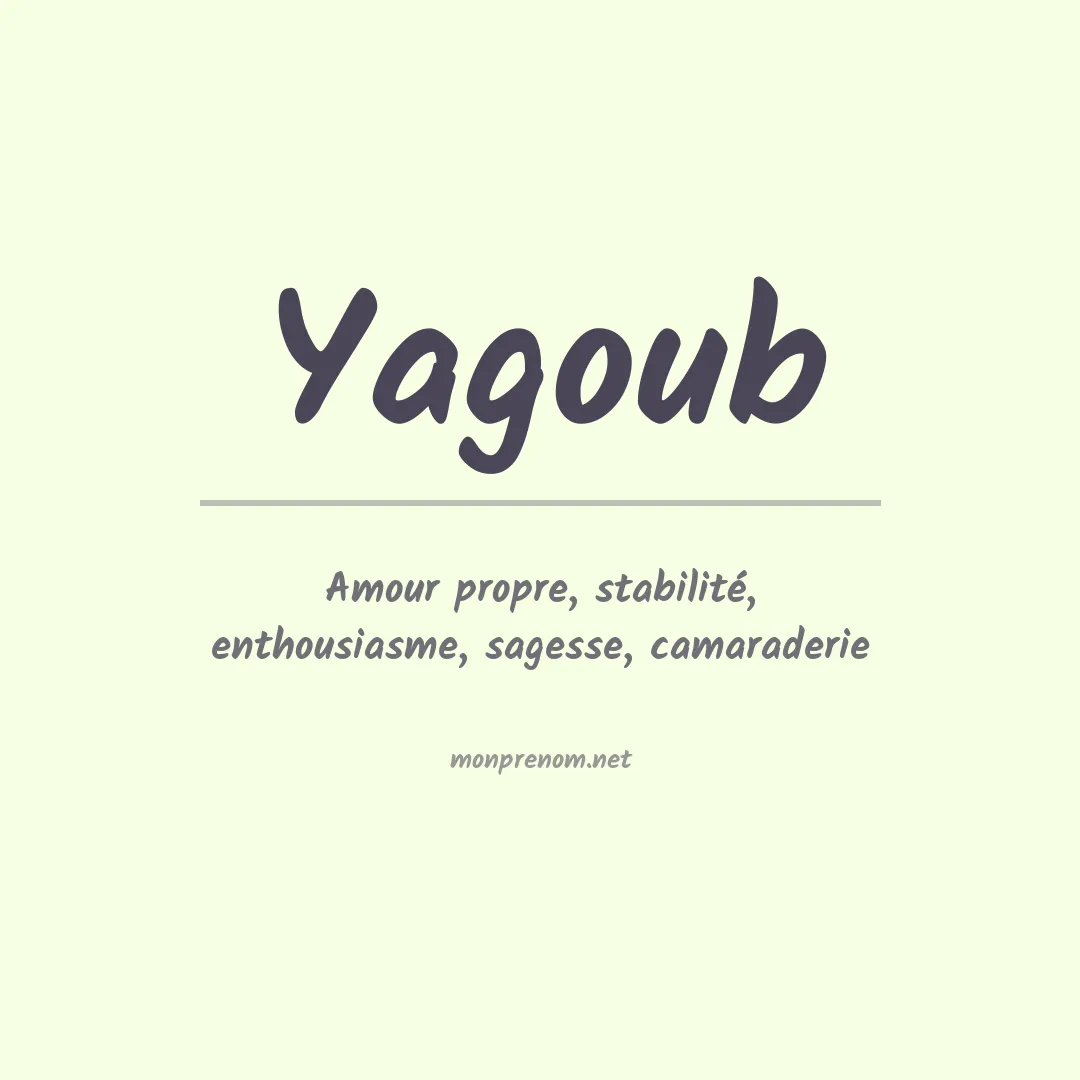 Prénom Yagoub