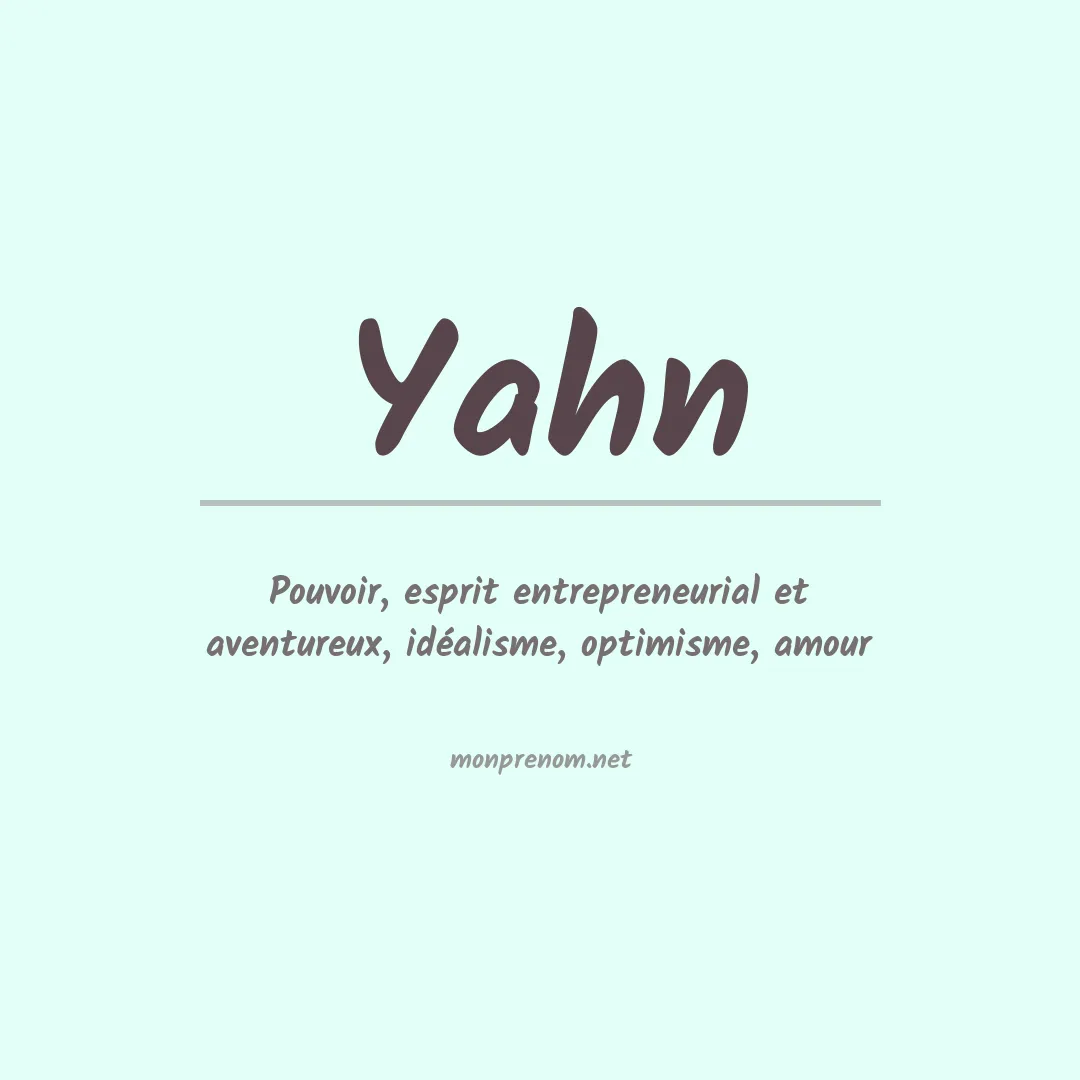 Prénom Yahn