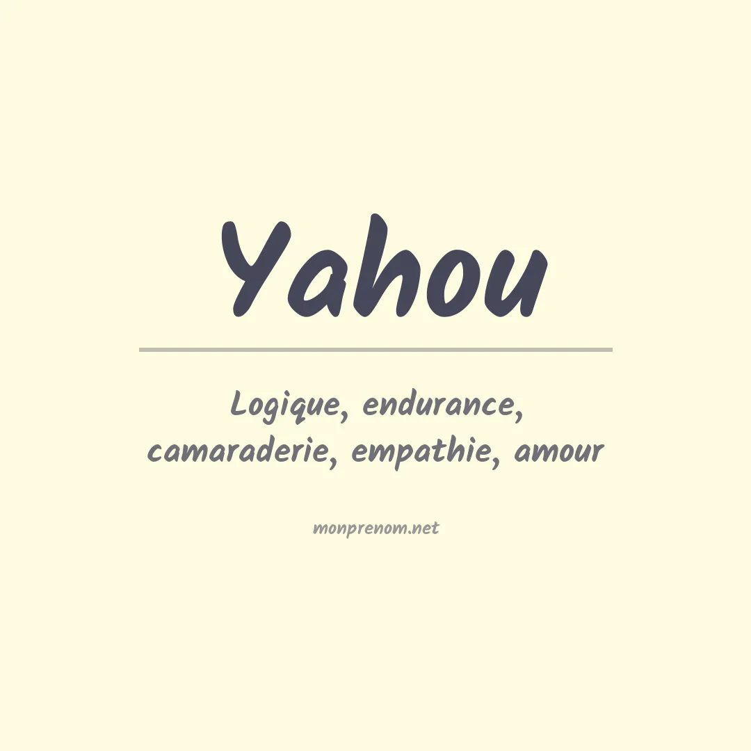 Signification du prénom Yahou