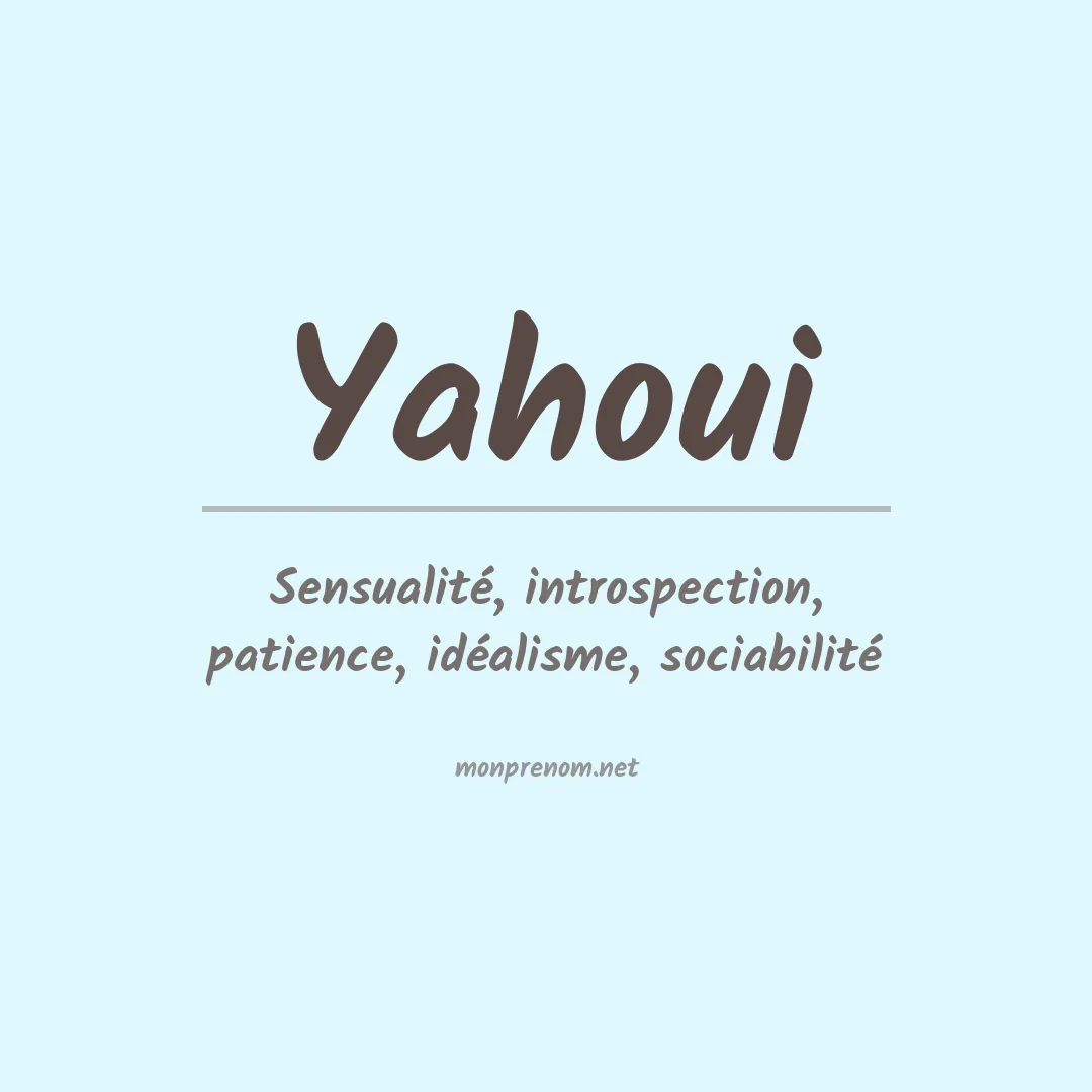 Prénom Yahoui