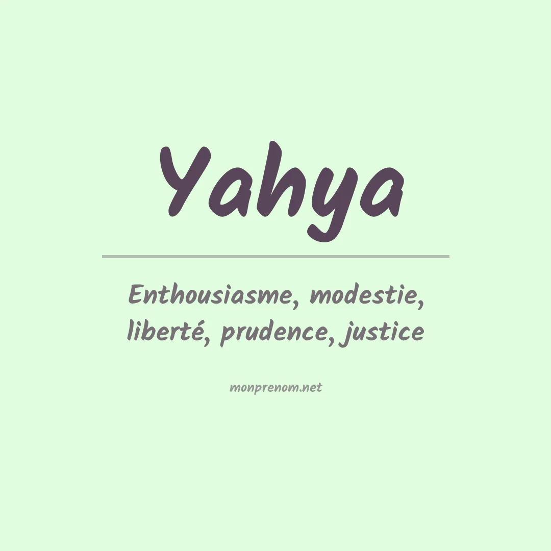 Prénom Yahya