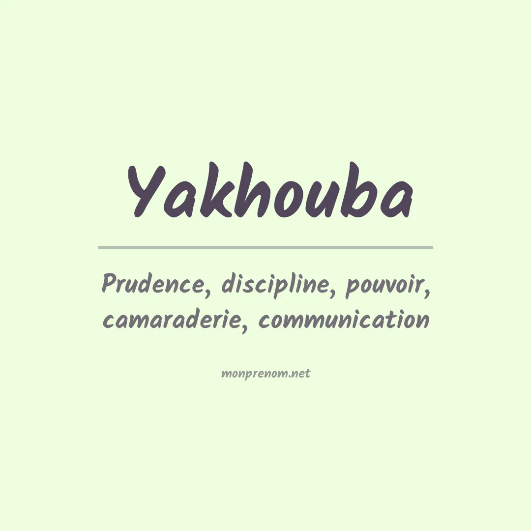 Prénom Yakhouba