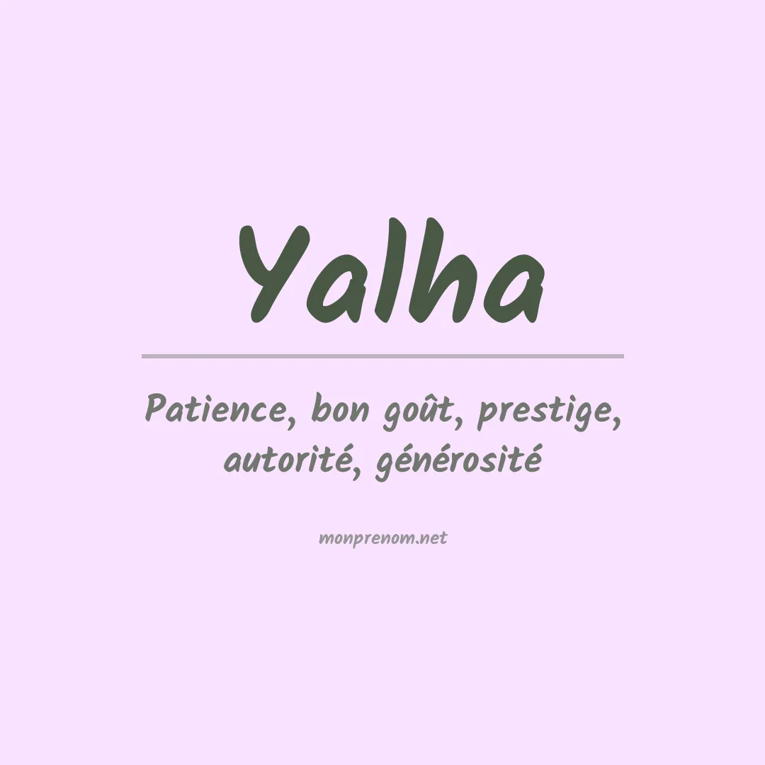 Signification du prénom Yalha