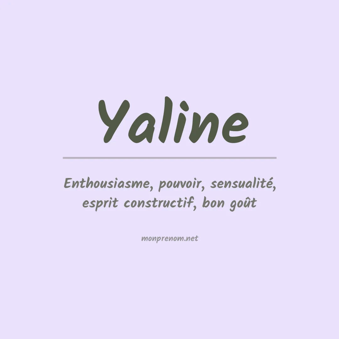 Signification du prénom Yaline