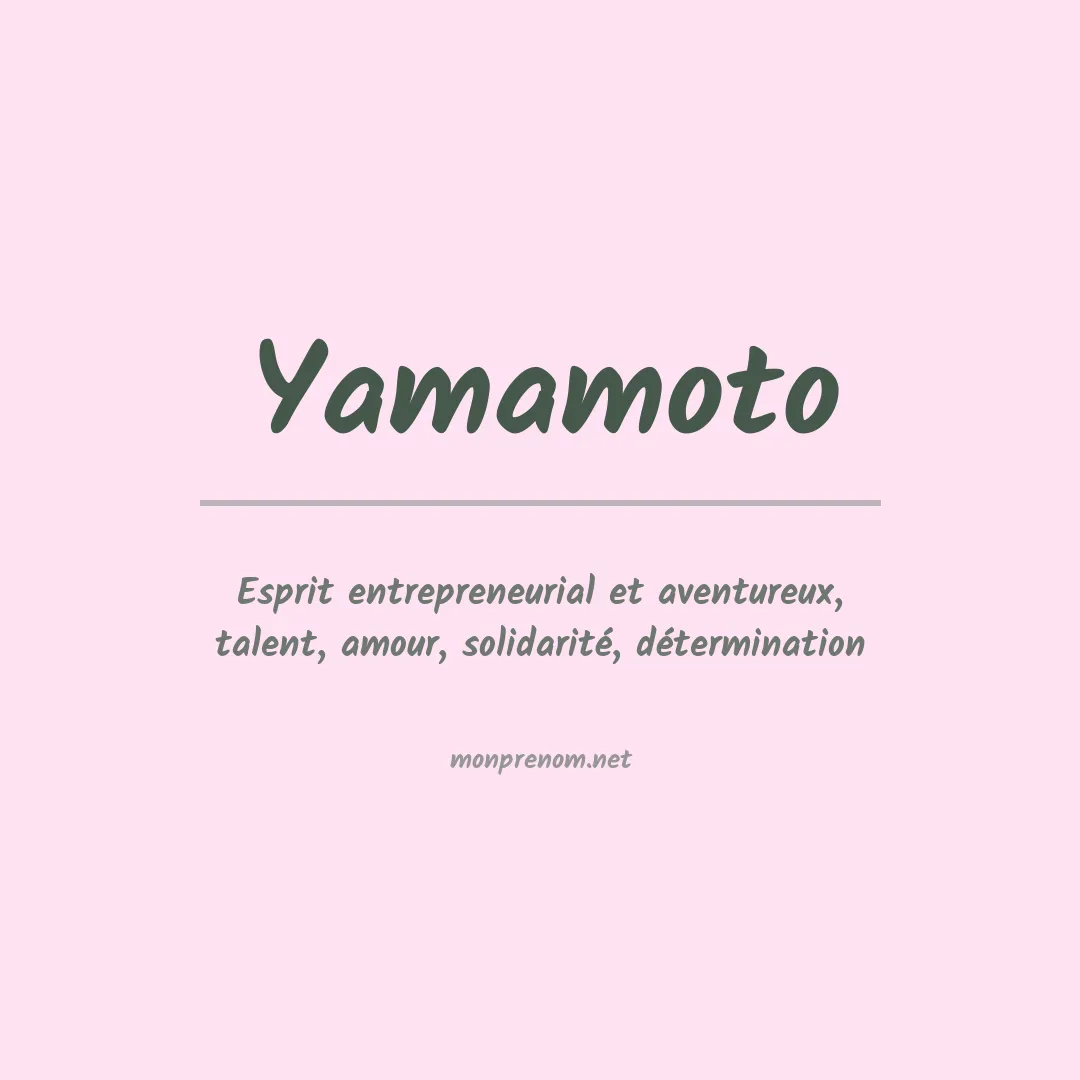 Prénom Yamamoto