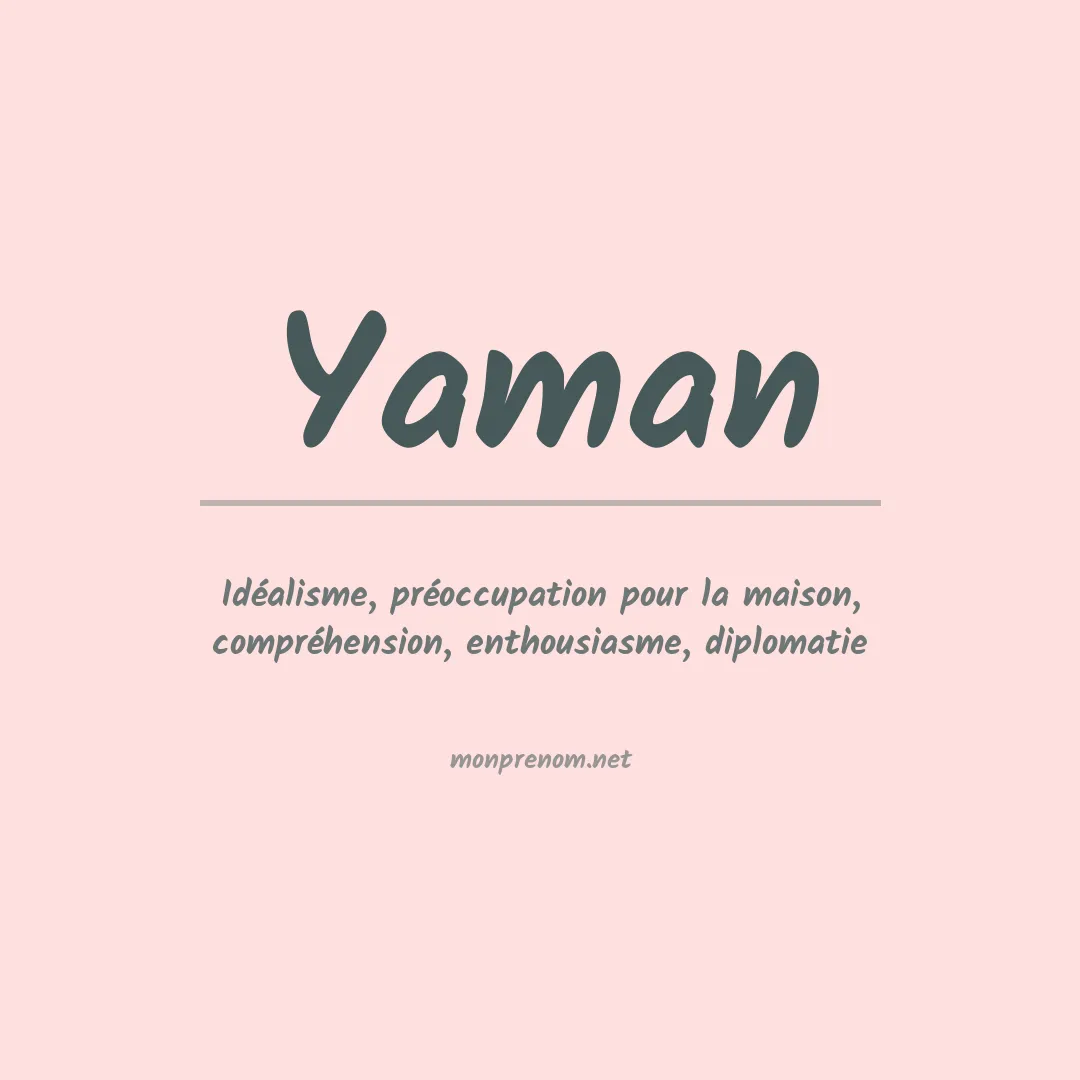Prénom Yaman
