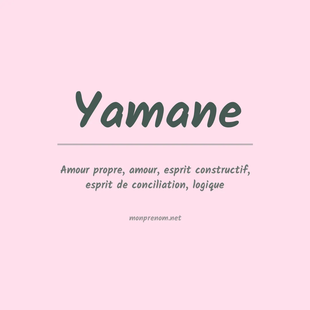 Prénom Yamane