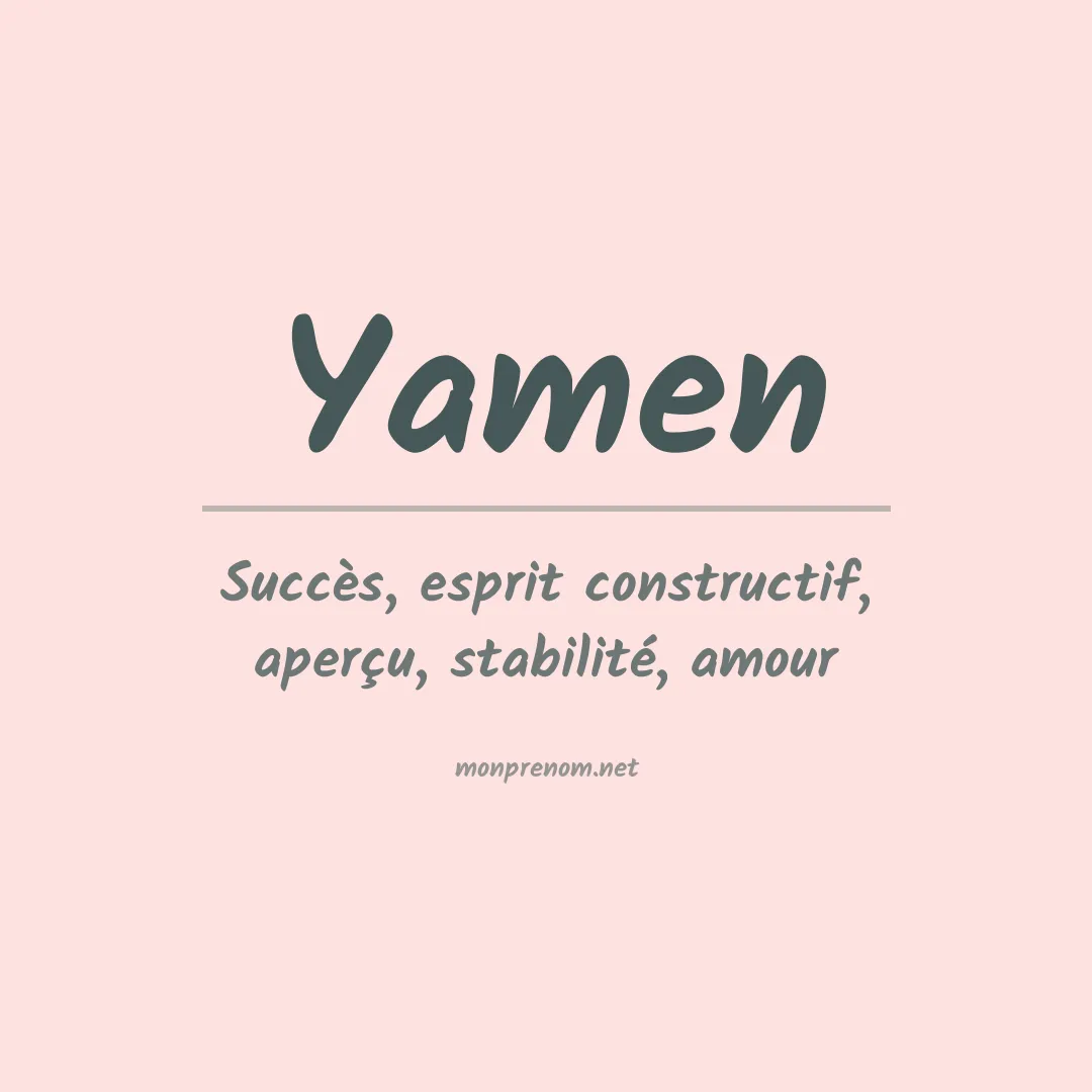 Prénom Yamen