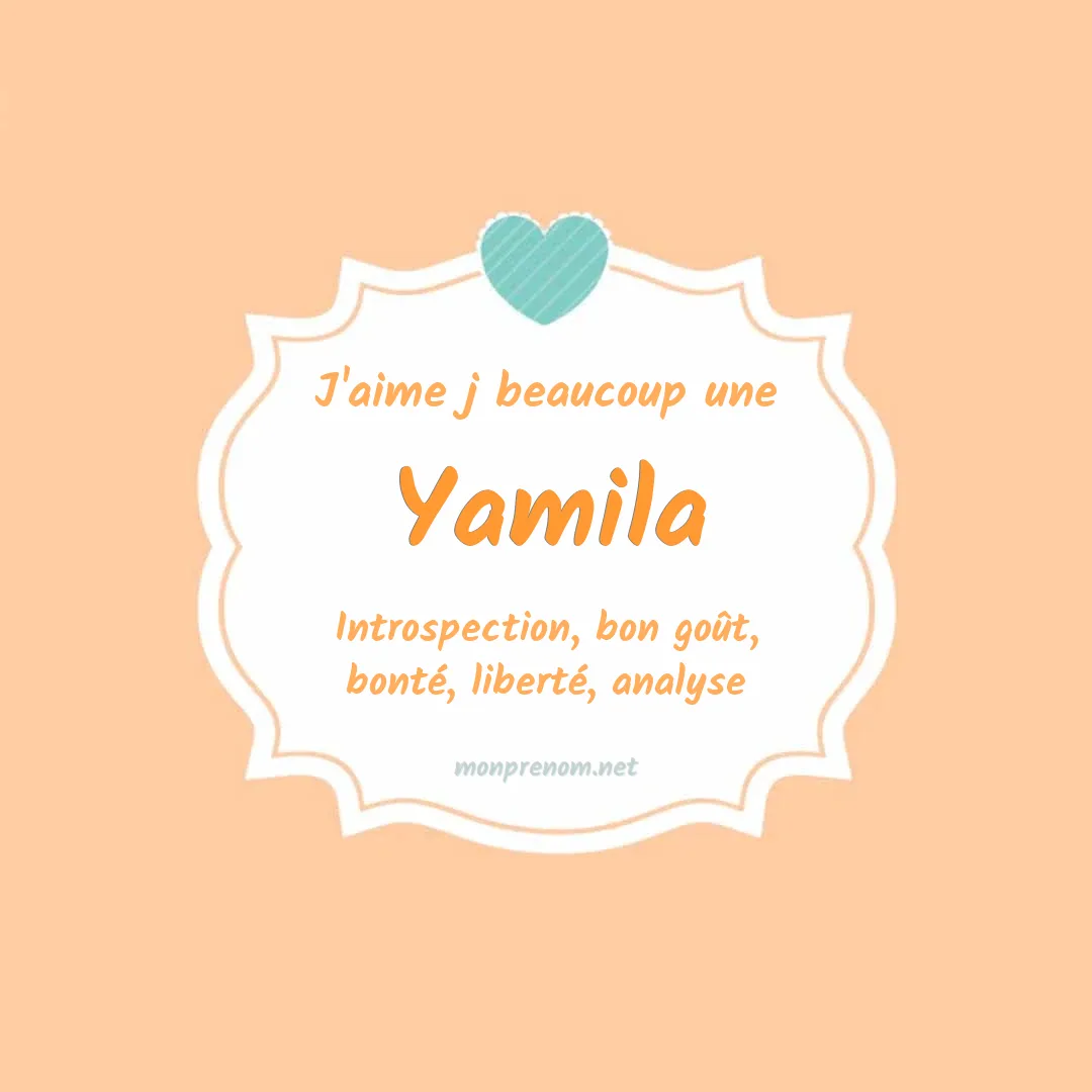 J'aime beaucoup Yamila
