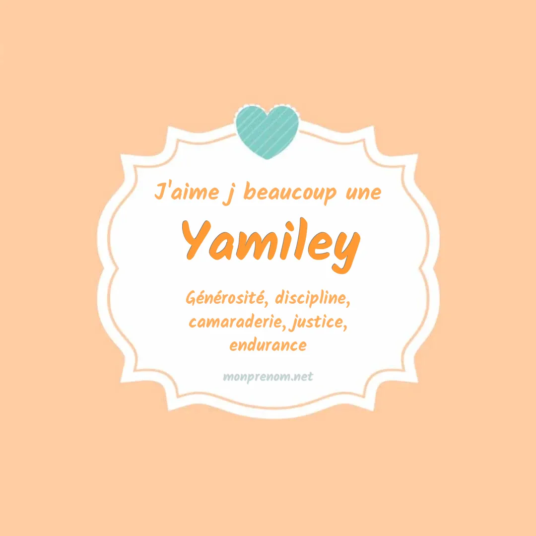 J'aime beaucoup Yamiley