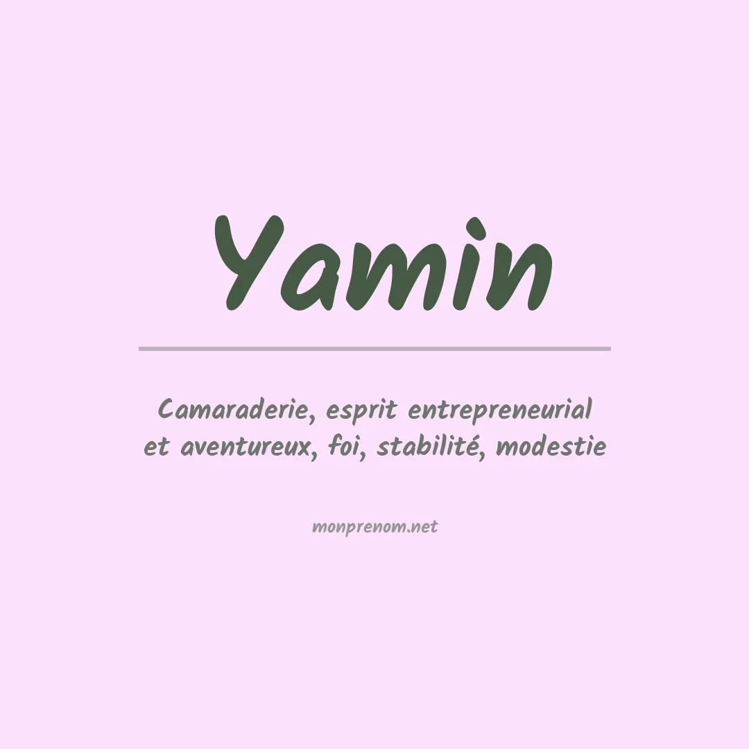 Prénom Yamin