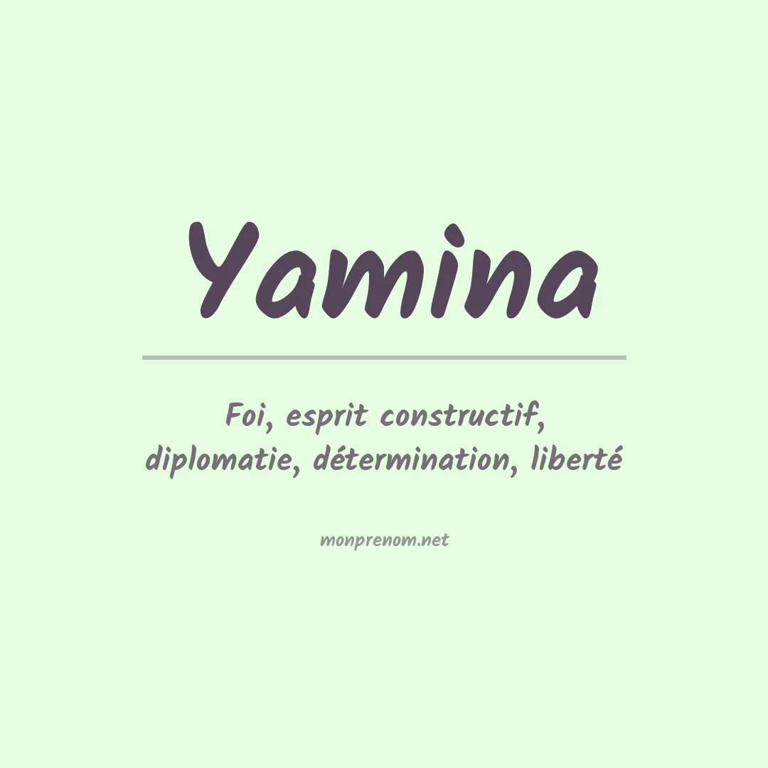 Prénom Yamina
