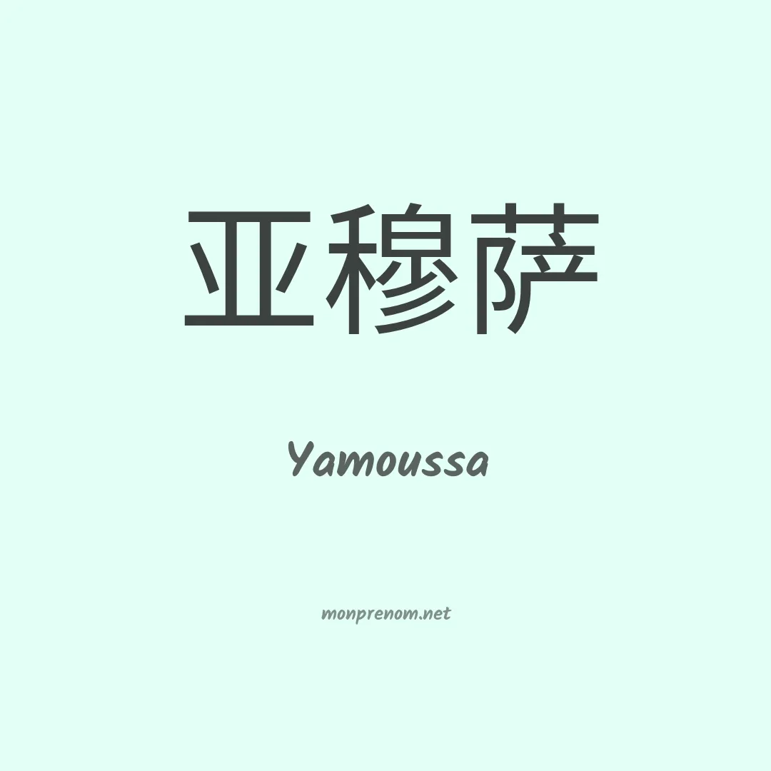 Yamoussa en chinois