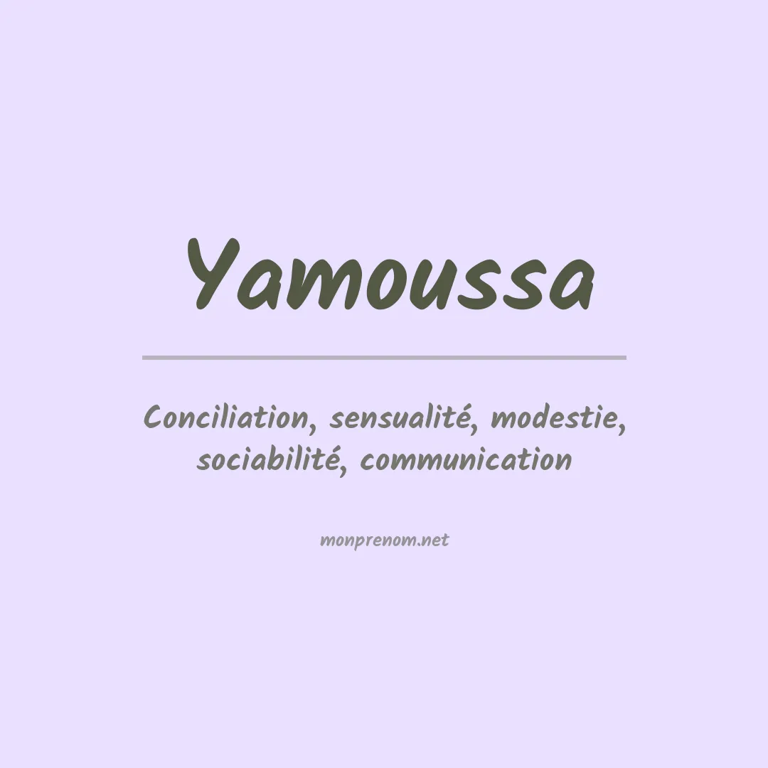 Prénom Yamoussa