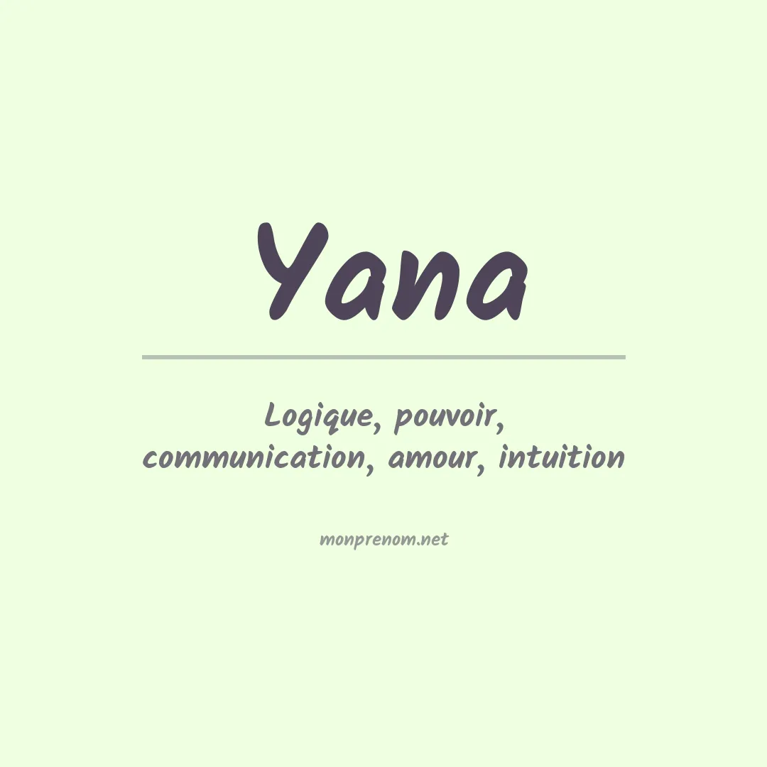Prénom Yana