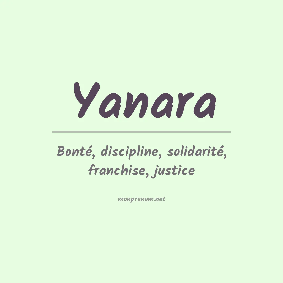 Prénom Yanara