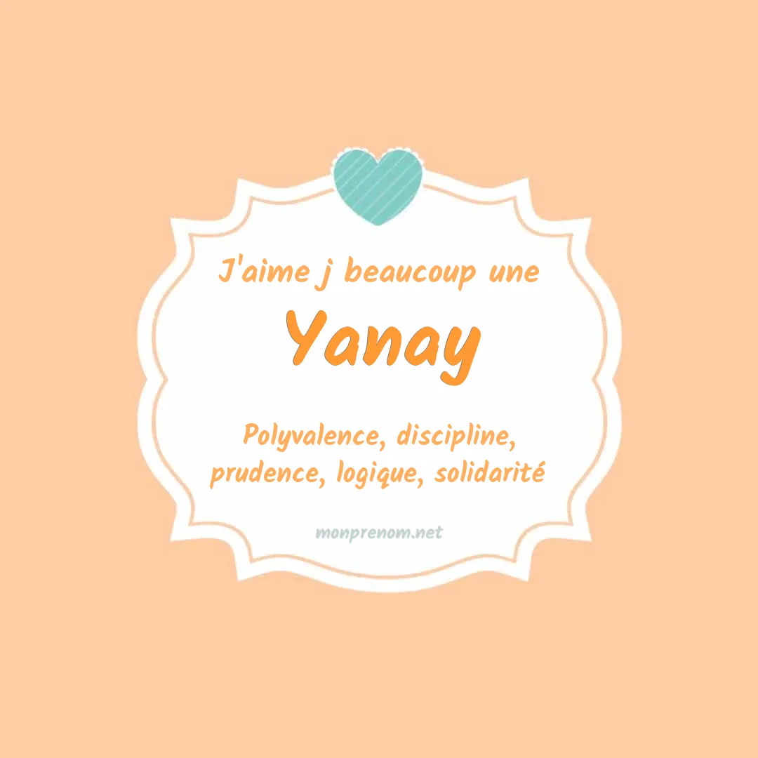 J'aime beaucoup Yanay