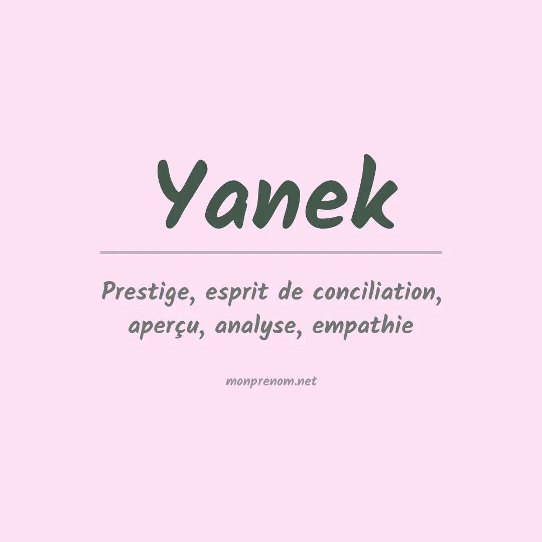 Prénom Yanek