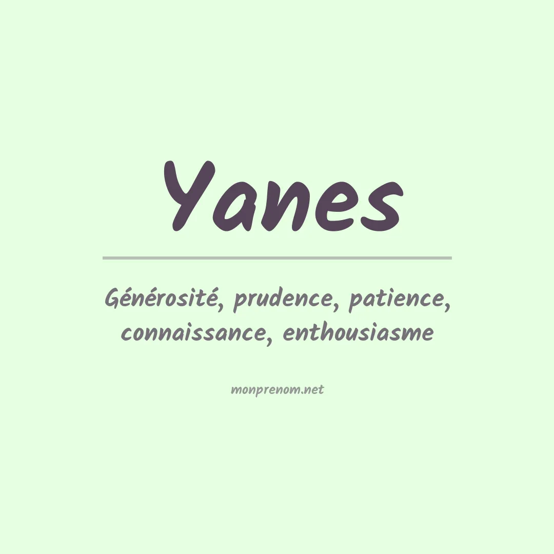 Prénom Yanes