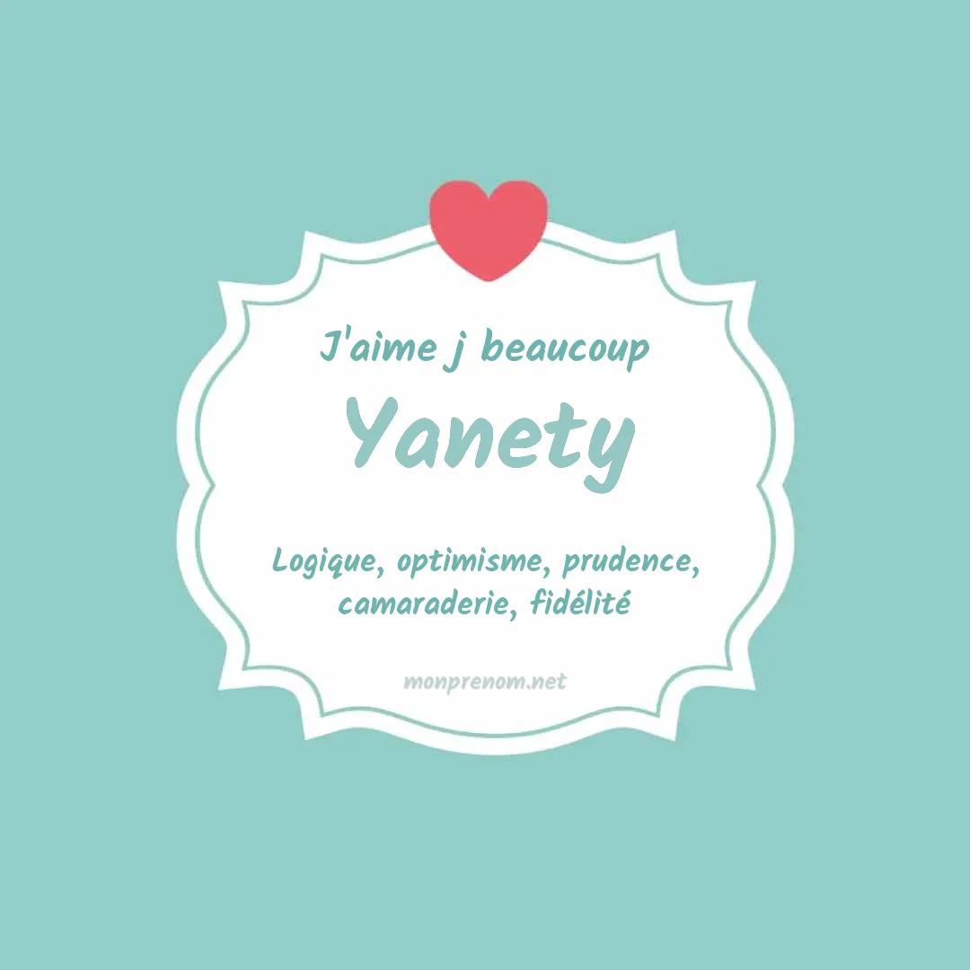 J'aime beaucoup Yanety
