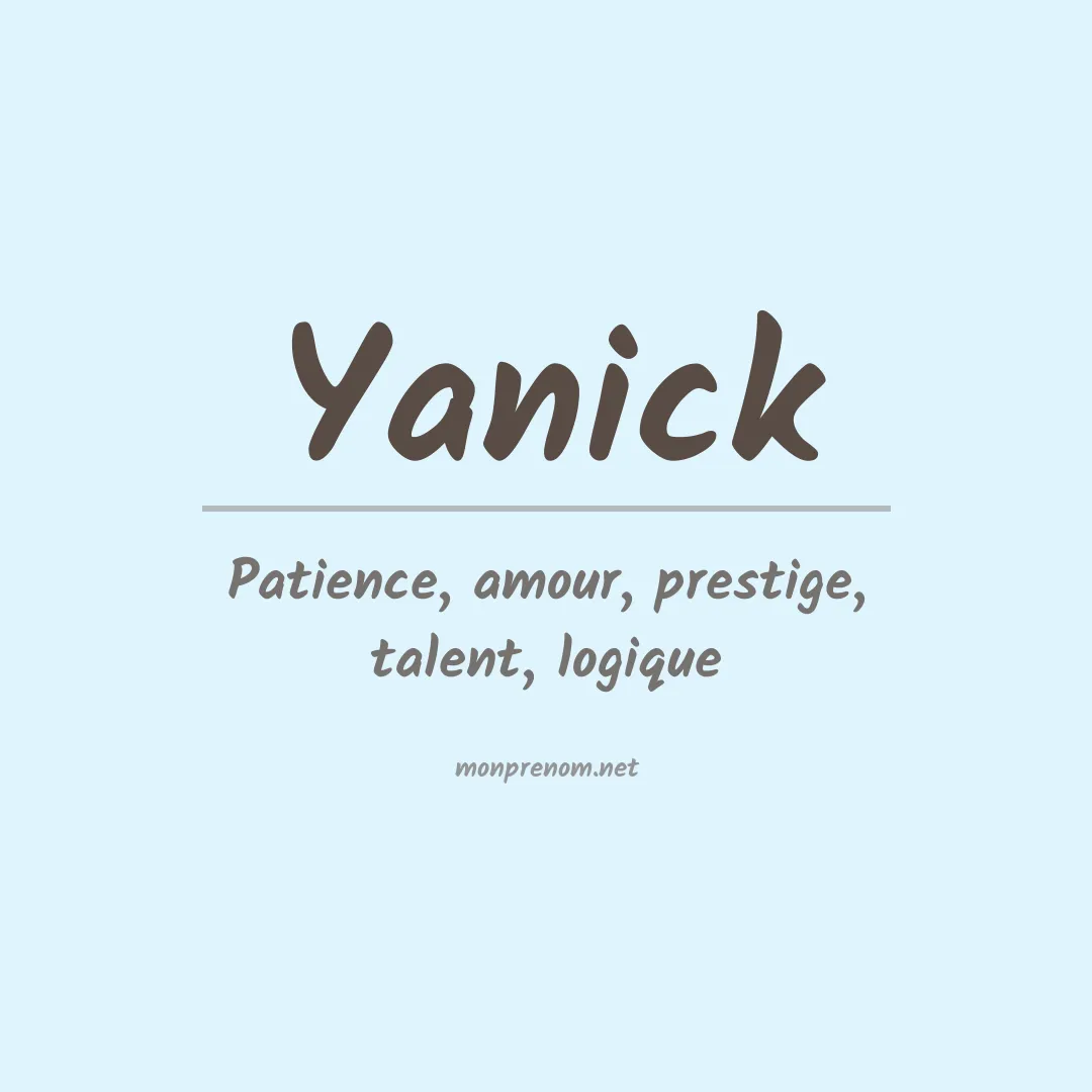 Prénom Yanick