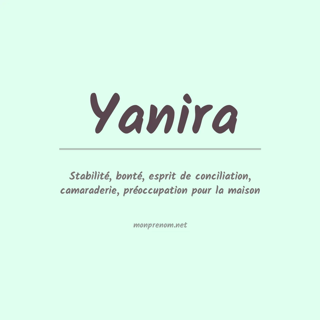 Prénom Yanira