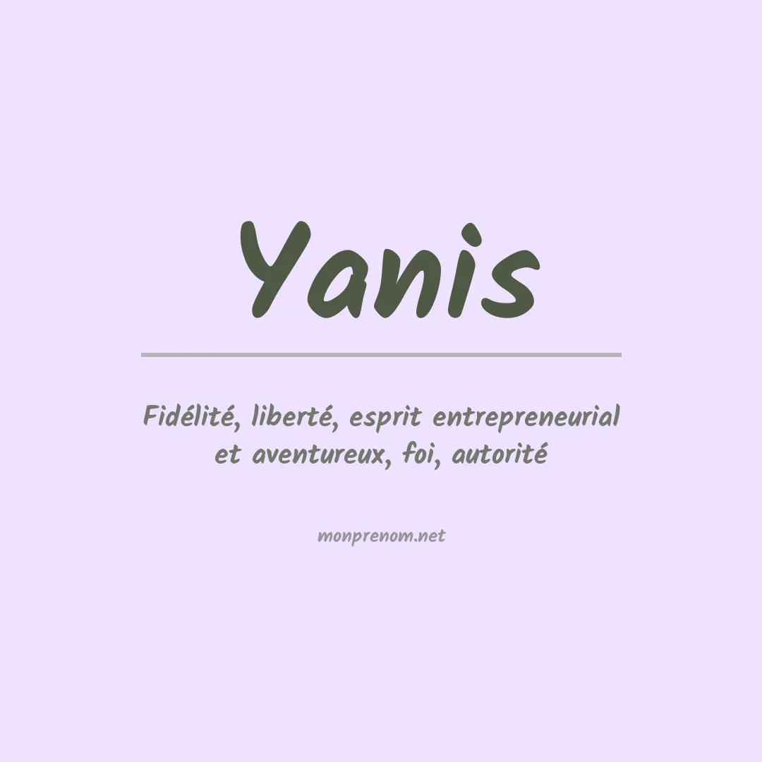 Prénom Yanis