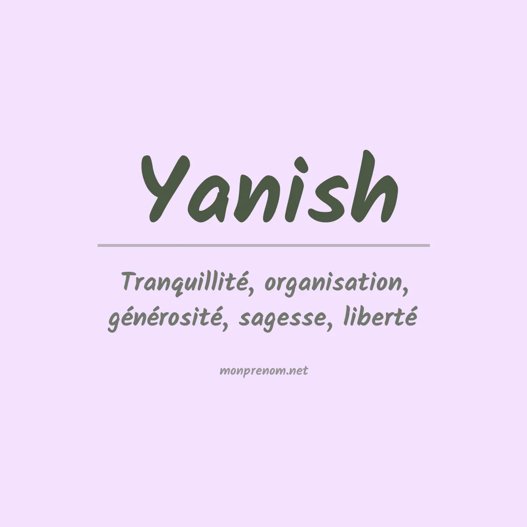 Prénom Yanish
