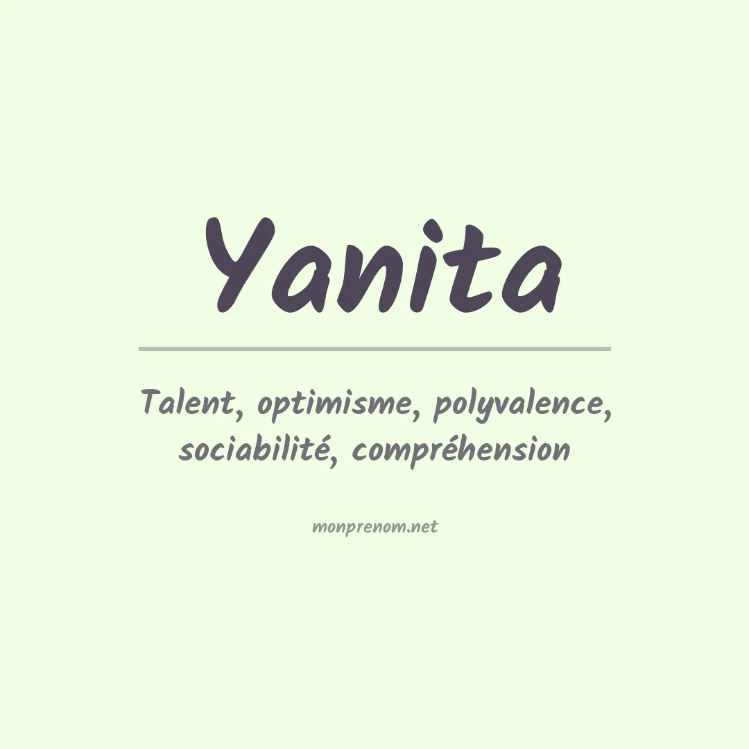 Signification du prénom Yanita