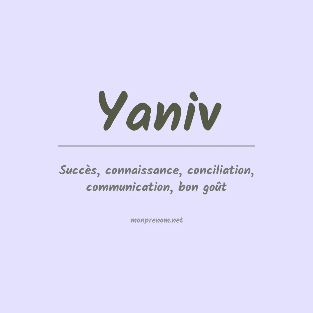 Prénom Yaniv