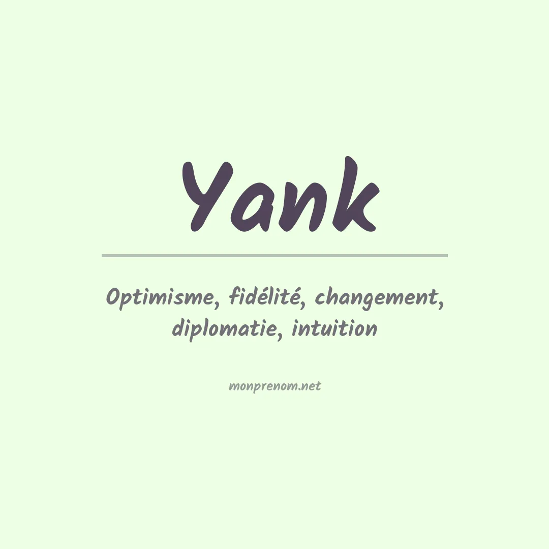 Prénom Yank