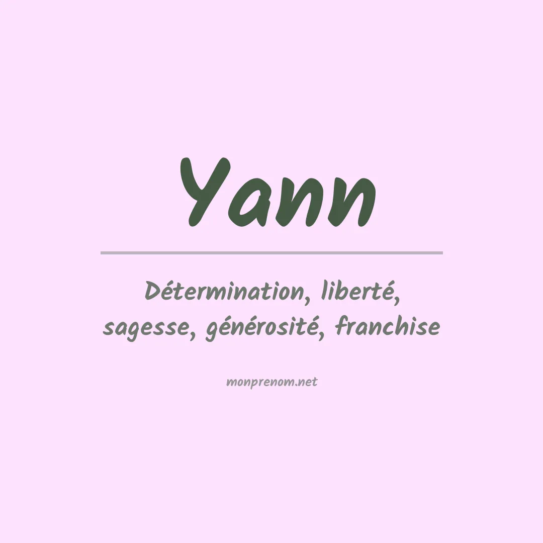 Prénom Yann