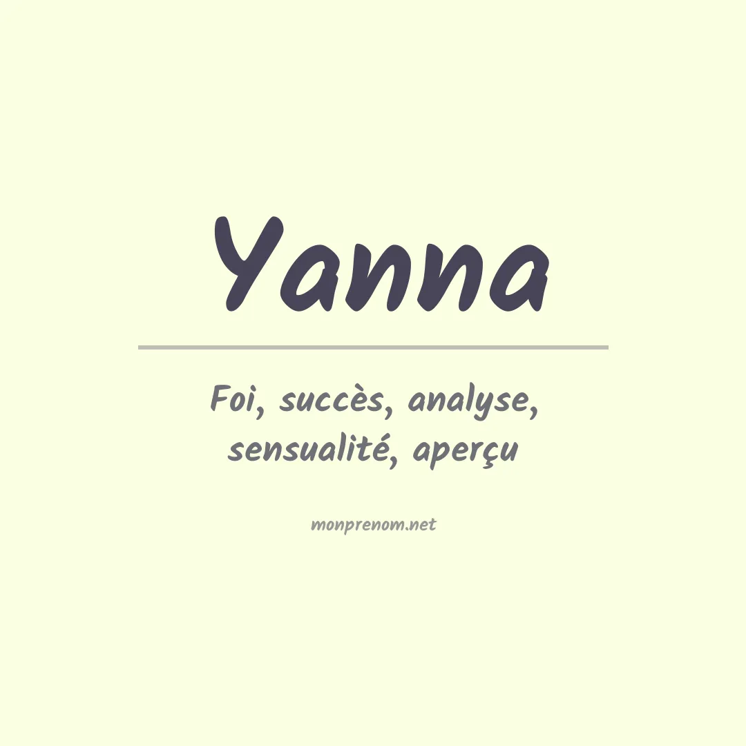 Prénom Yanna