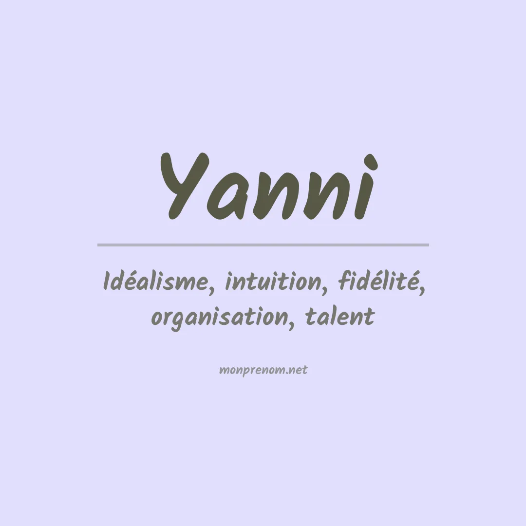 Prénom Yanni