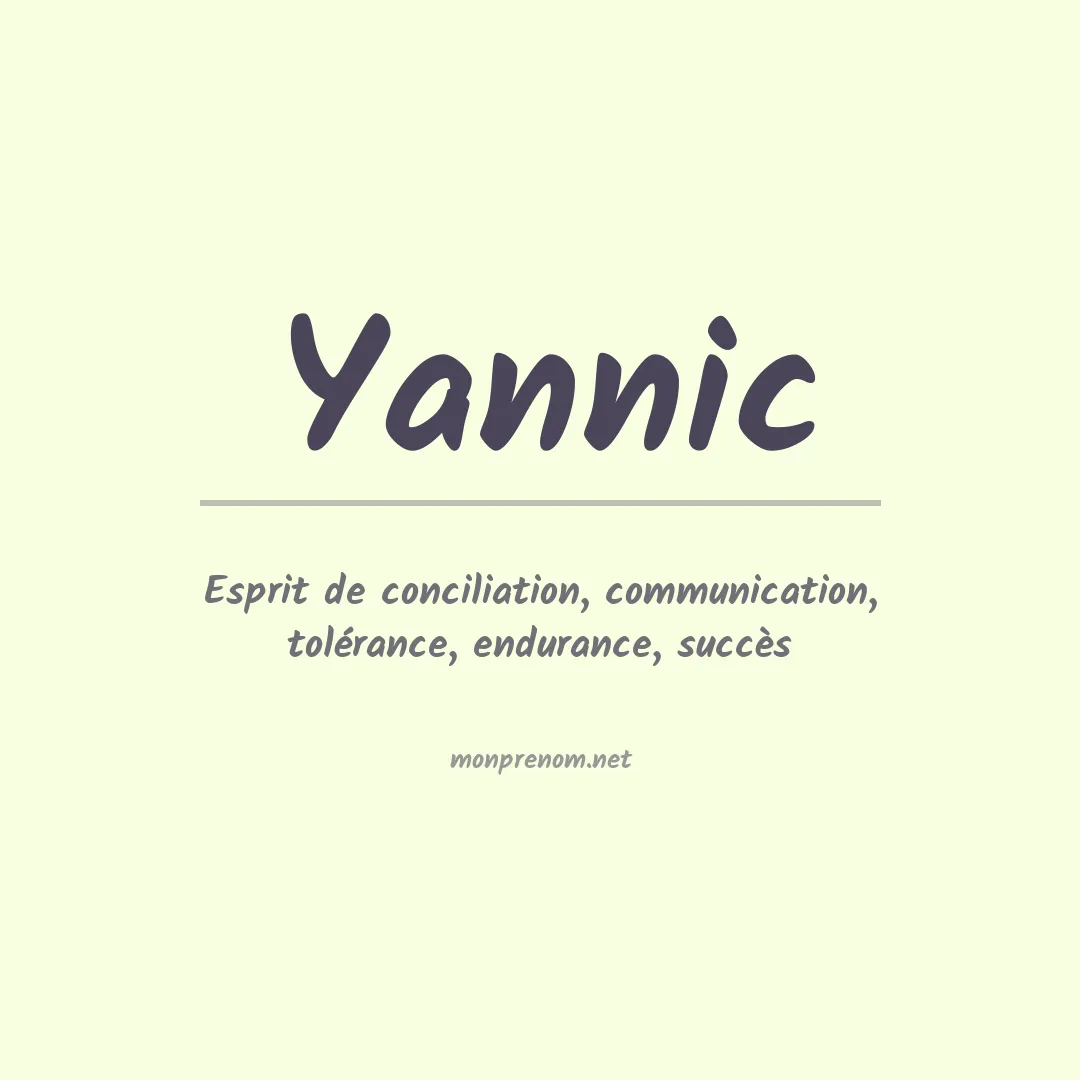 Prénom Yannic