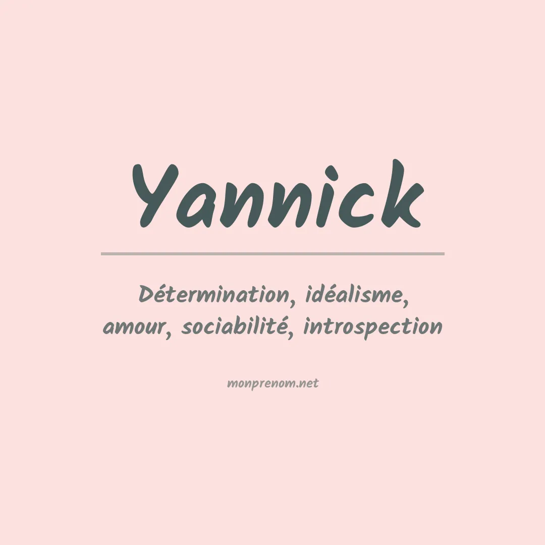 Prénom Yannick
