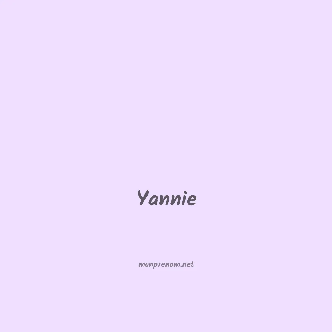 Yannie en chinois