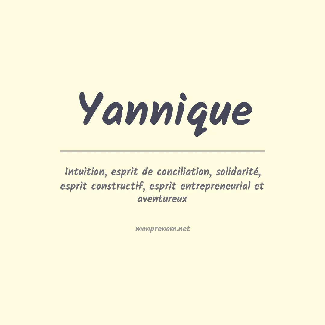 Signification du prénom Yannique