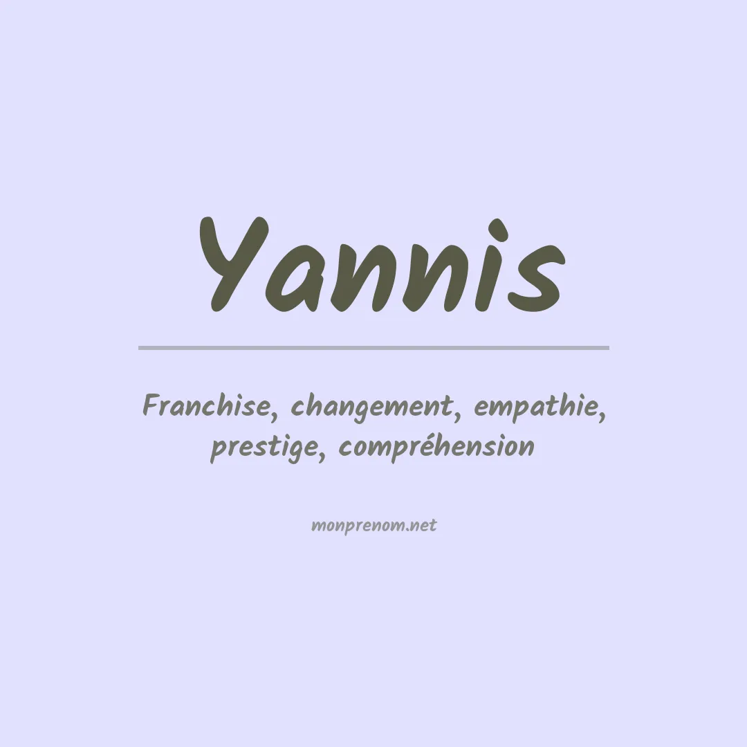 Prénom Yannis