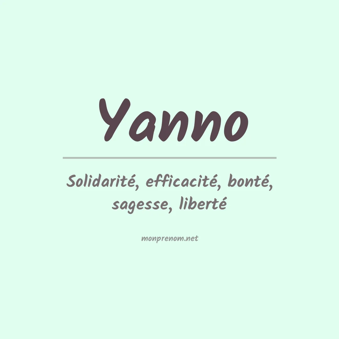 Signification du prénom Yanno