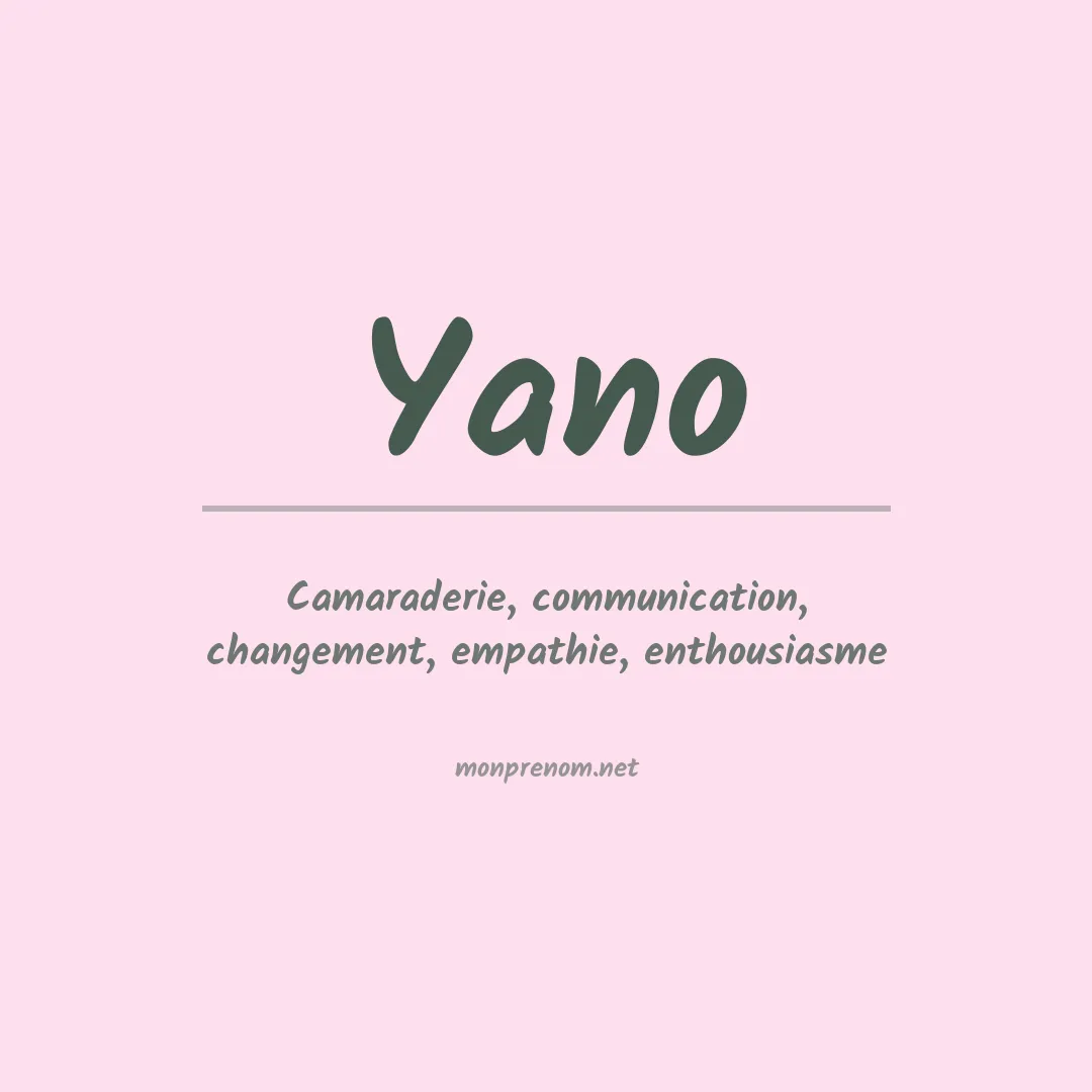 Prénom Yano