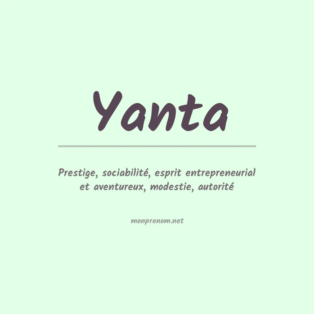 Prénom Yanta