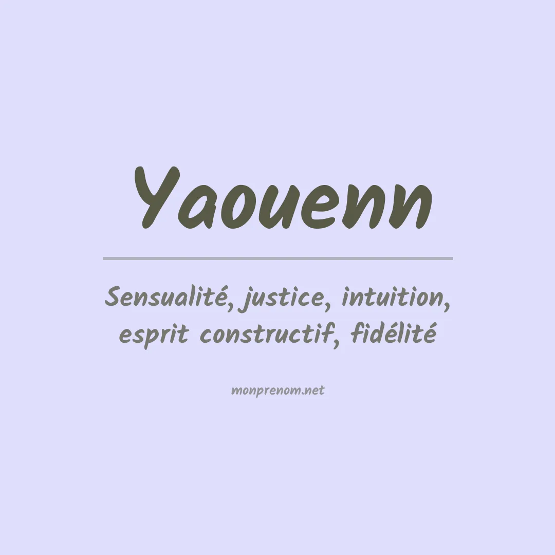 Signification du prénom Yaouenn
