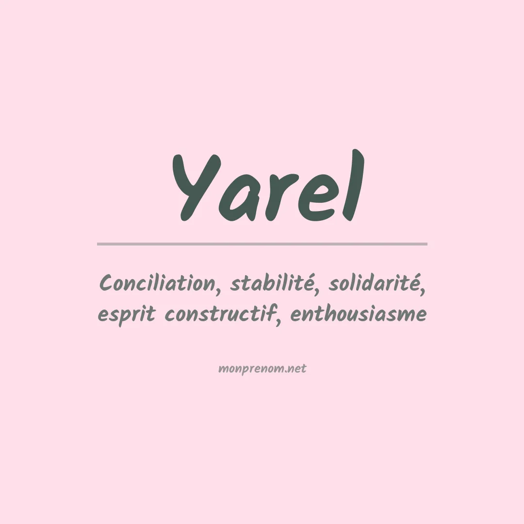 Signification du prénom Yarel