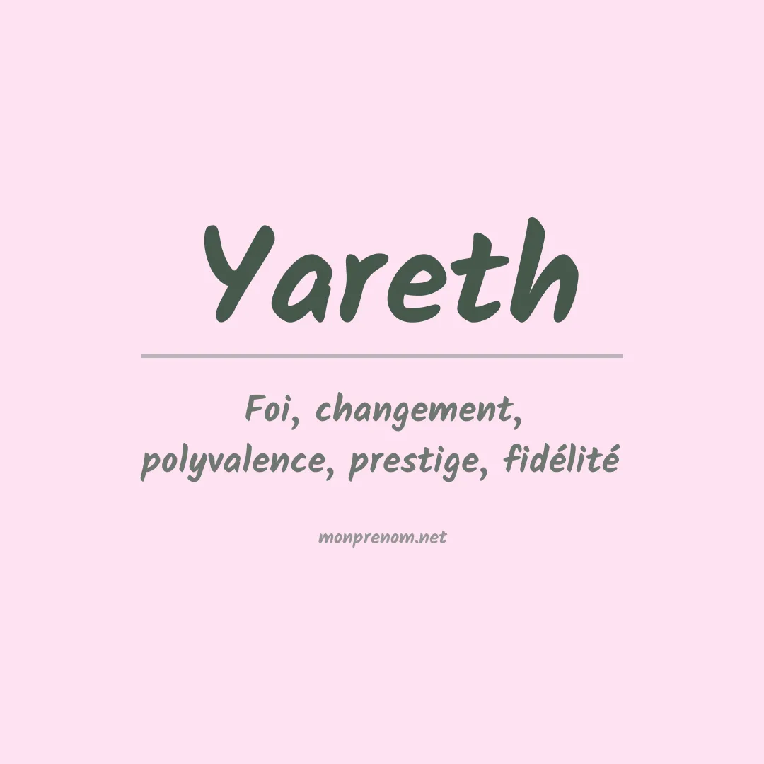 Prénom Yareth