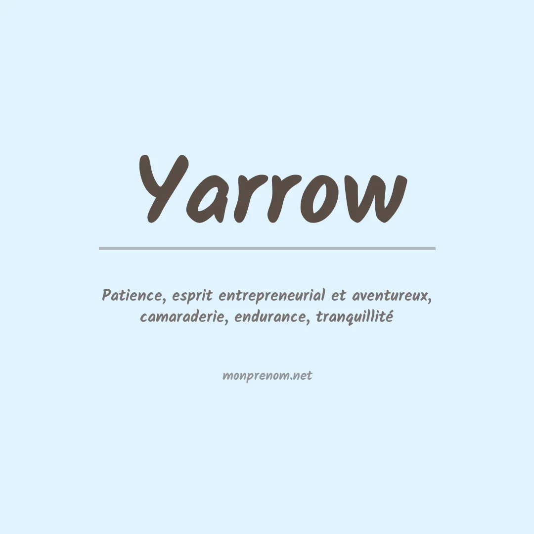 Prénom Yarrow