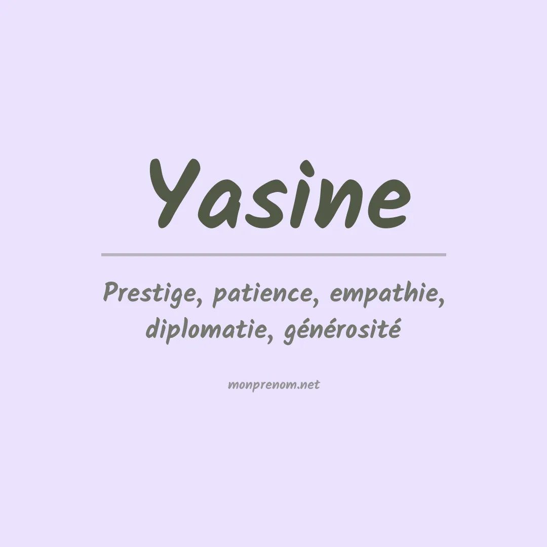 Prénom Yasine